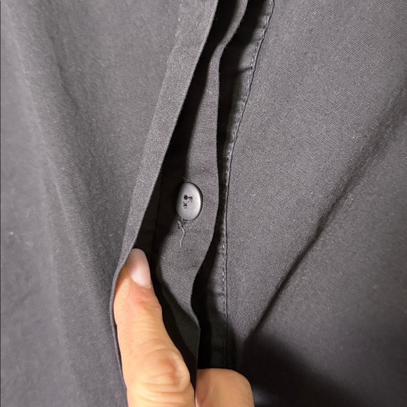 PLANET by Lauren G Black Button Down Front Mochneck Swing Top Size 1 - Picture 7 of 14